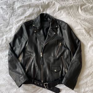 ALLSAINTS Wick Leather Regular Fit Biker Jacket